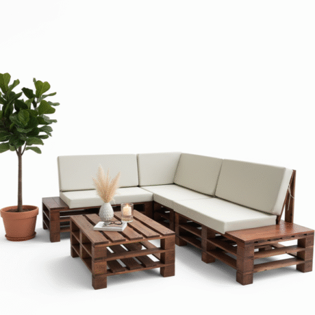 MUEBLE DE PALETS EN L